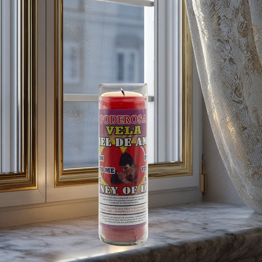 Honey of Love Prepared Candle - Vela Miel de Amor Devotional Household Candle for Love attraction, relationship harmony, passion, self-love Glass Encased 7 Day Burn Time Decor Light
