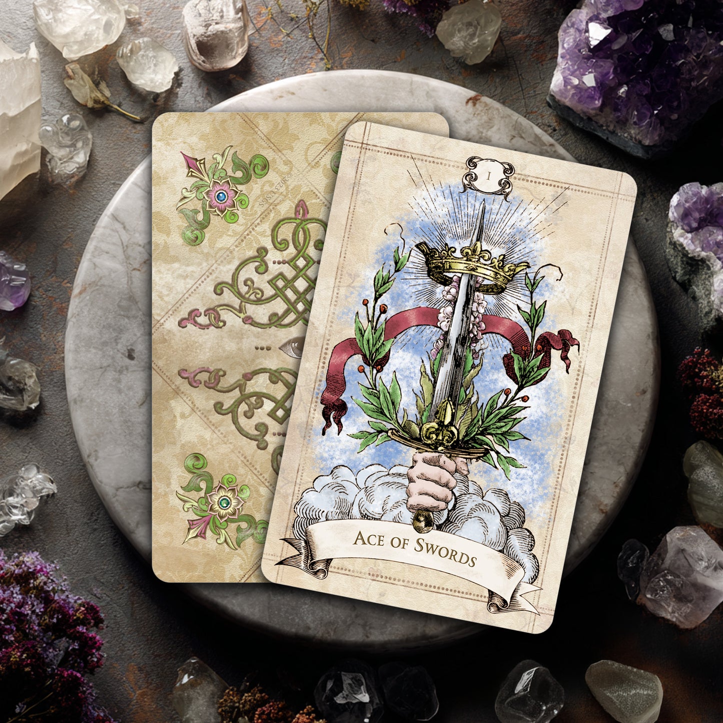 Old Style Tarot Deck & Book Set: Vintage Charm, Traditional Symbolism