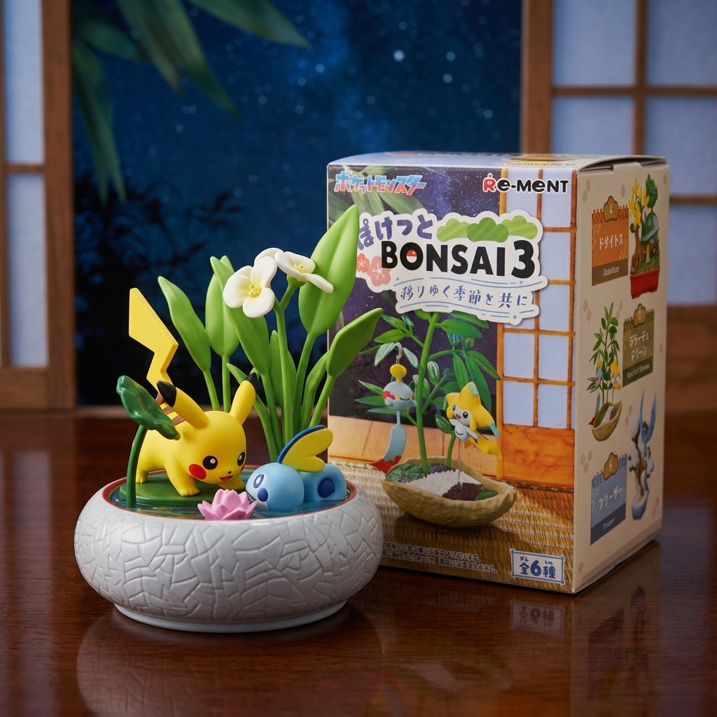 Re-ment Pokemon Pocket Bonsai 3 - With The Changing Seasons Collectible Figures