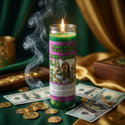 Money Drawing 7 Day Fixed & Scented Candle - Veladora Preparada Para Atraer Dinero