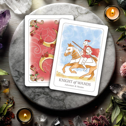Simplicity Tarot: Diverse Deck with Gold Edges & Keywords on the Cards