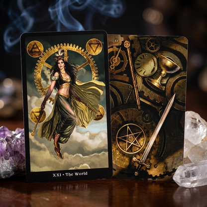 The Steampunk Mini Tarot- 78 Mini Card Deck
