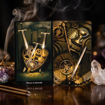 The Steampunk Mini Tarot- 78 Mini Card Deck