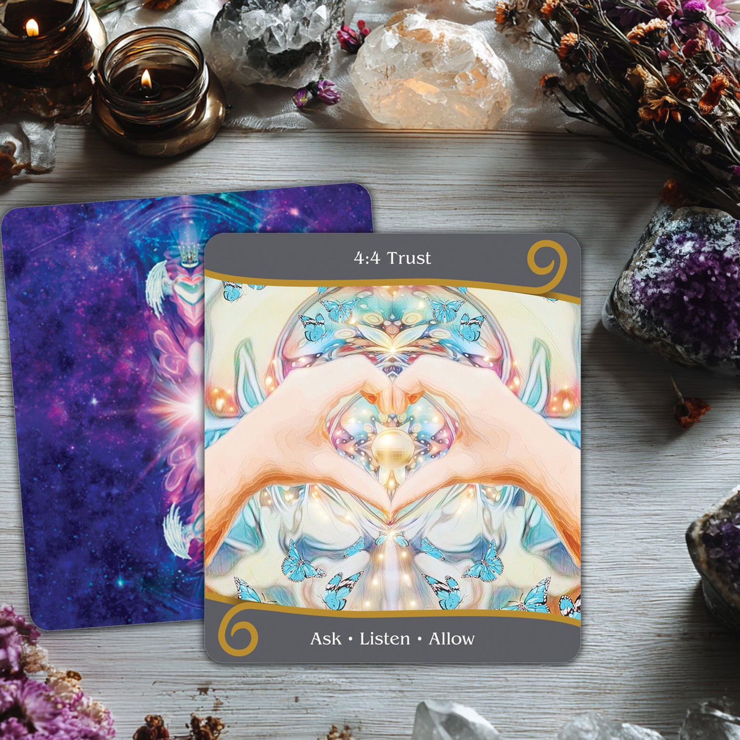 Twin Flame Ascension Oracle Deck & Guidebook - designed to support spiritual awakening, soul connection, and personal transformation