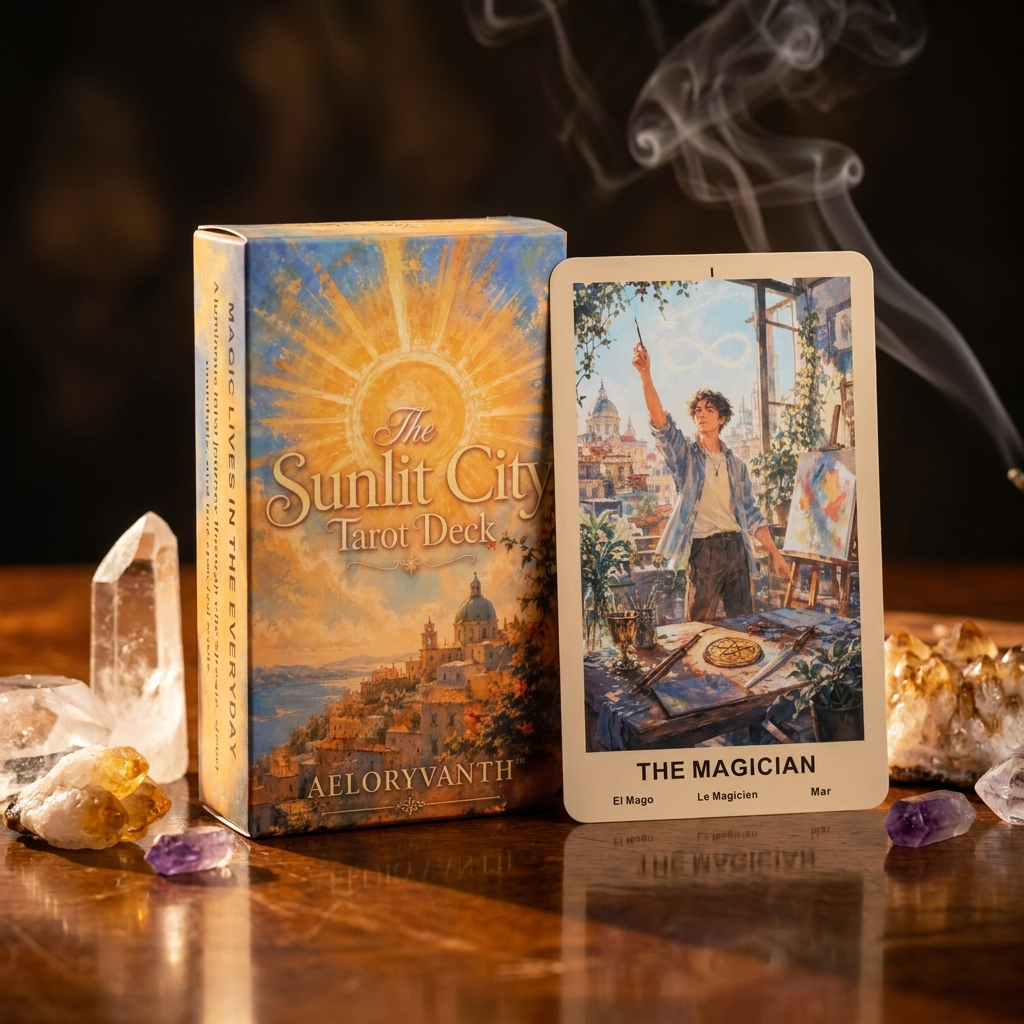 The Sunlit City Tarot – 78 Card Deck & Guidebook