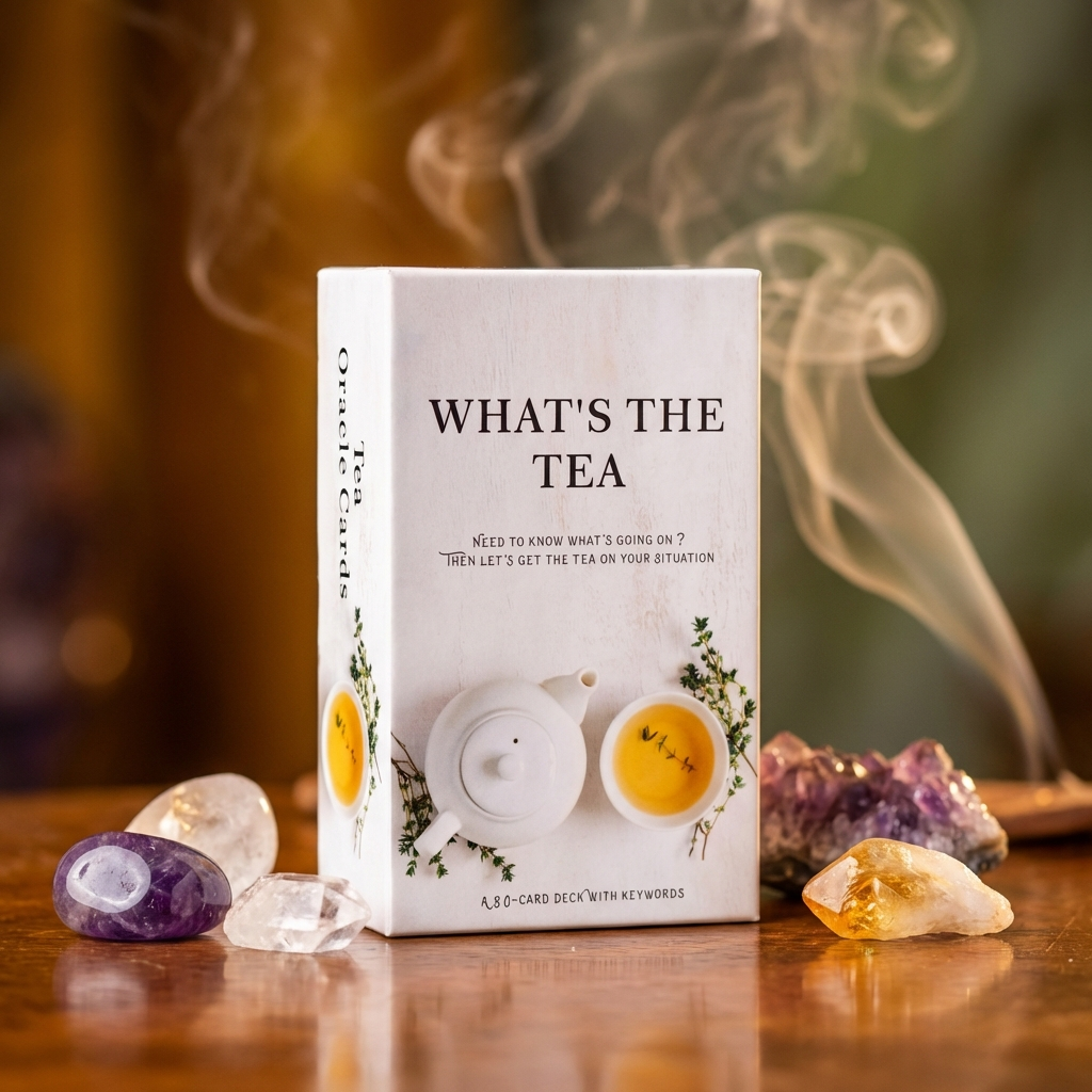 What's the Tea Oracle: Gossip and fun deck- 80 Oracle Card set, Get the tea on the situation