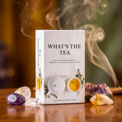 What's the Tea Oracle: Gossip and fun deck- 80 Oracle Card set, Get the tea on the situation