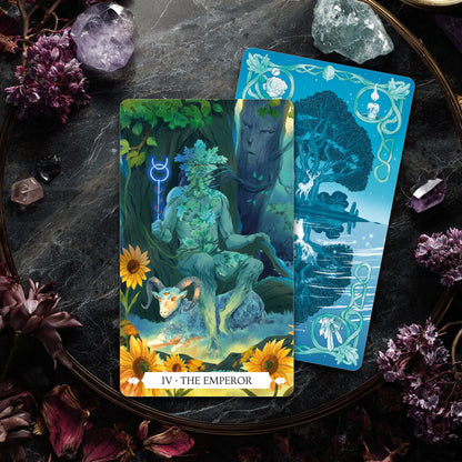 Under The Oak Tarot – 78 Gilded Card Deck & Guidebook