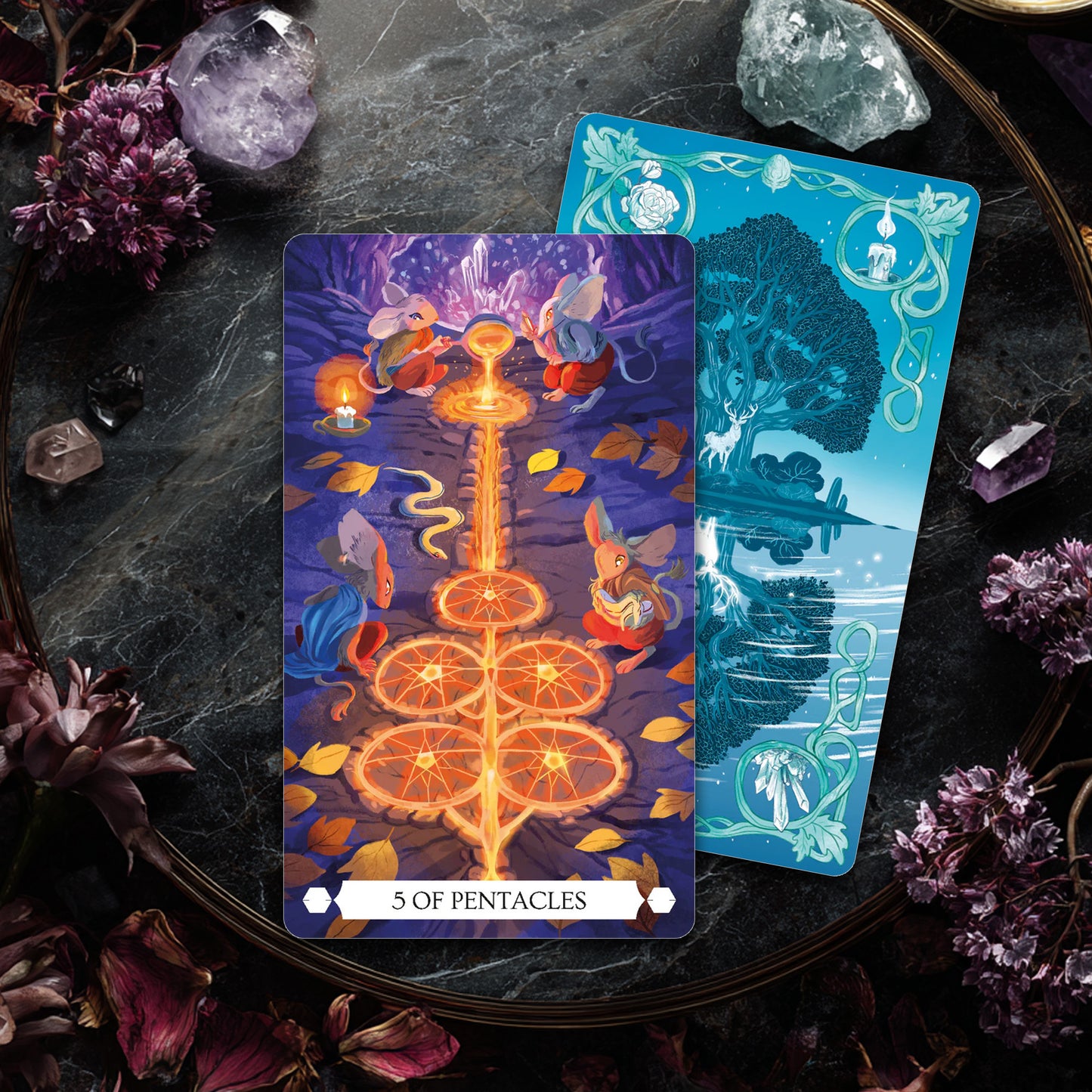 Under The Oak Tarot – 78 Gilded Card Deck & Guidebook