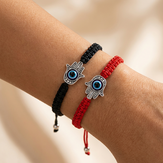 Braided Adjustable Bracelet Hamsa Evil Eye bracelet, protect yourself from negative energies