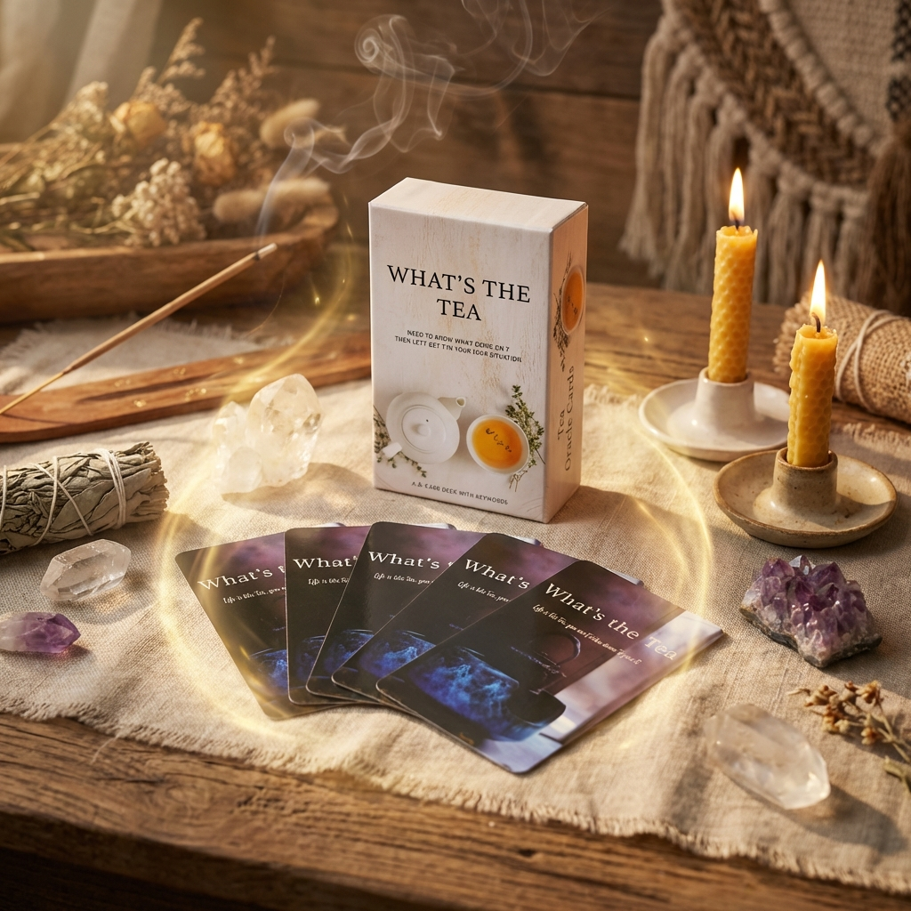 What's the Tea Oracle: Gossip and fun deck- 80 Oracle Card set, Get the tea on the situation