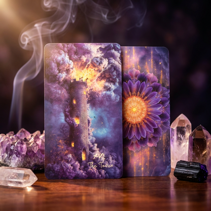 The Violet Veil Tarot – 78 Card Deck & Guidebook