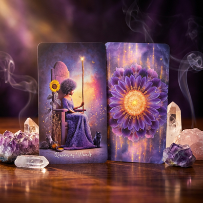 The Violet Veil Tarot – 78 Card Deck & Guidebook