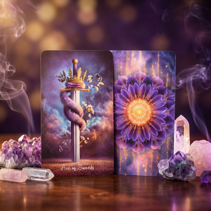 The Violet Veil Tarot – 78 Card Deck & Guidebook