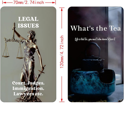 What's the Tea Oracle: Gossip and fun deck- 80 Oracle Card set, Get the tea on the situation