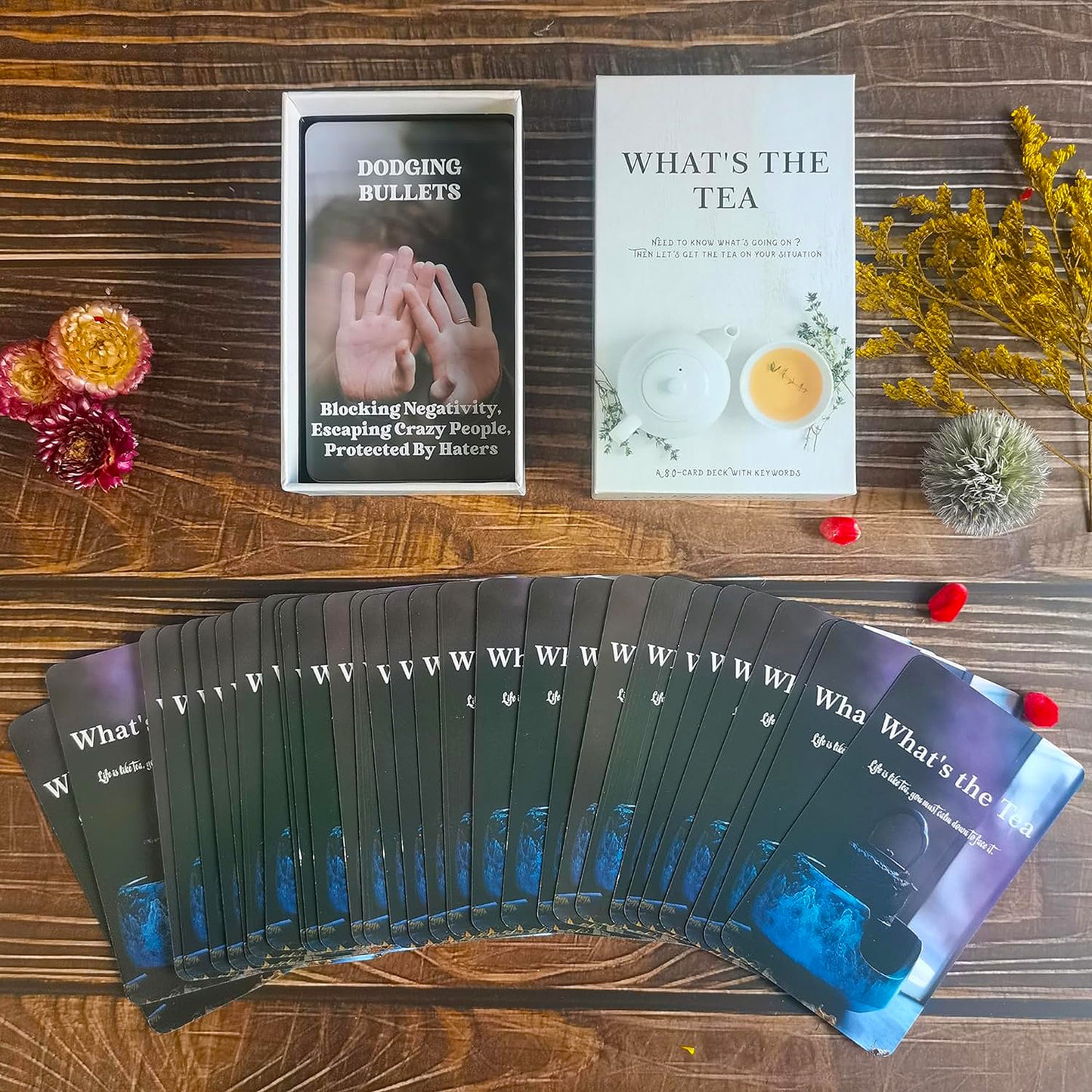 What's the Tea Oracle: Gossip and fun deck- 80 Oracle Card set, Get the tea on the situation