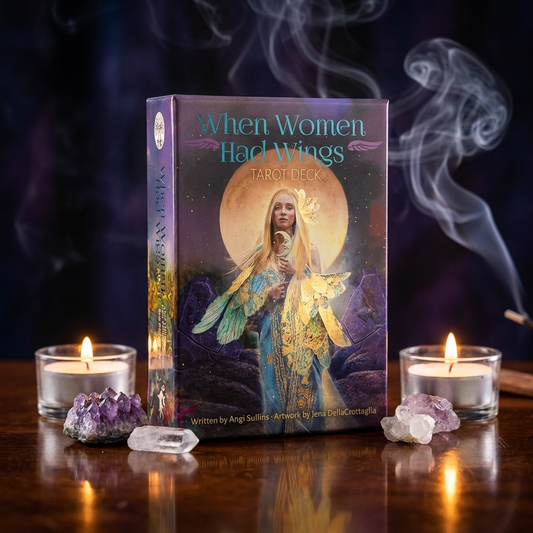 When Women Had Wings Tarot Deck – 78 Cards with Purple Gilded Edges