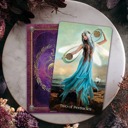 When Women Had Wings Tarot Deck – 78 Cards with Purple Gilded Edges