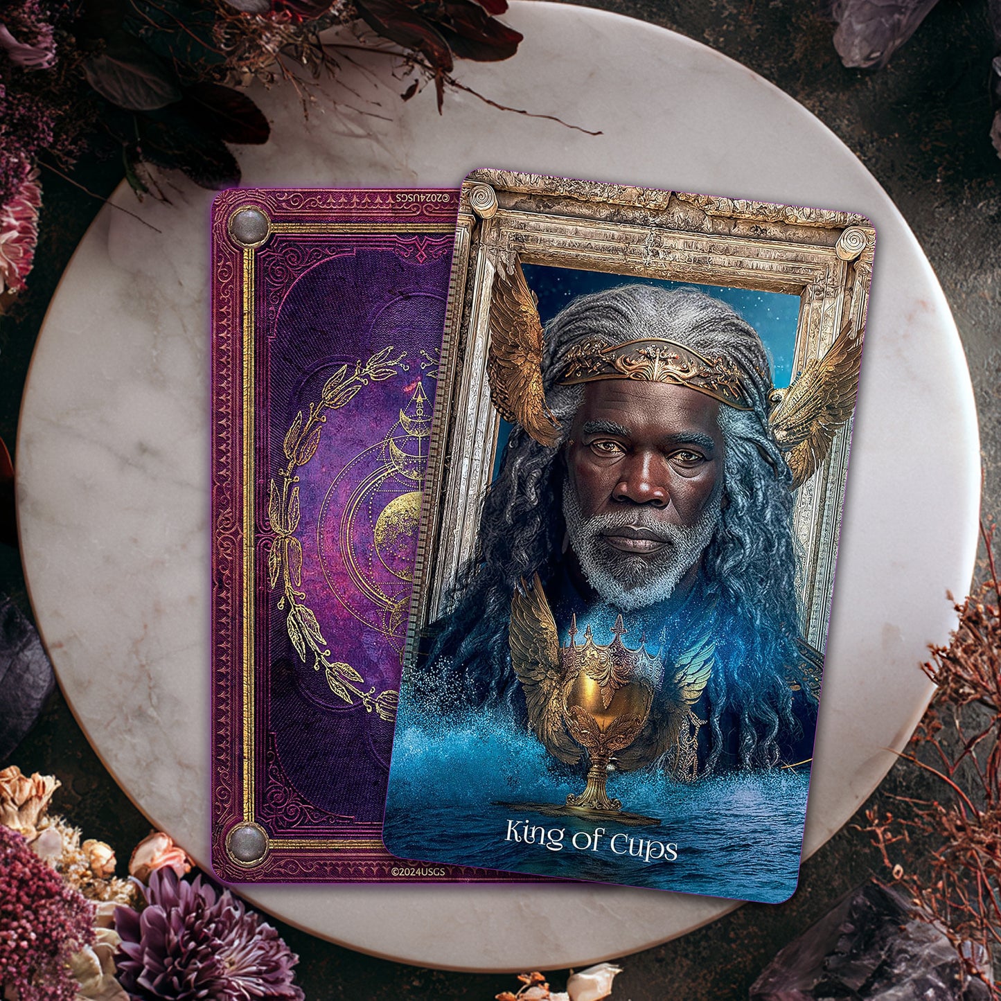 When Women Had Wings Tarot Deck – 78 Cards with Purple Gilded Edges