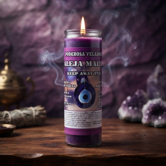 Keep Away Evil Fixed &amp; Scented 7 Day Candle - Veladora Aleja Maldad