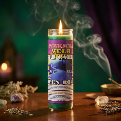 7 Day Candle Open Roads Prepared and Scented - Veladora Preparada Abre Caminos