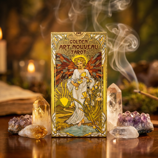 Golden Art Nouveau Tarot: 78 Tarot Cards & Guide Booklet
