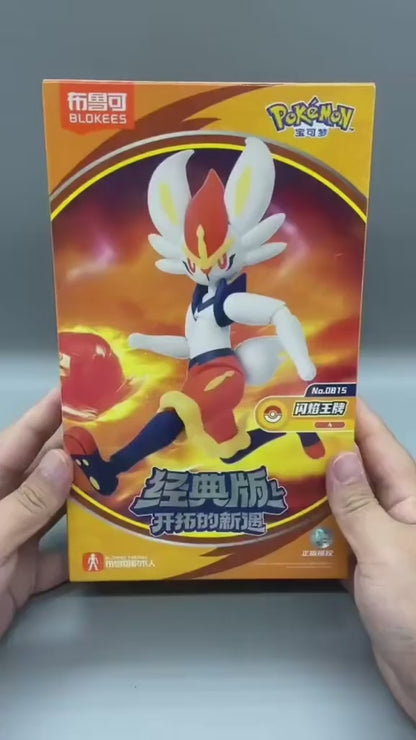 Blokees Pokemon Cinderace Figure Building Blocks Assembling Model