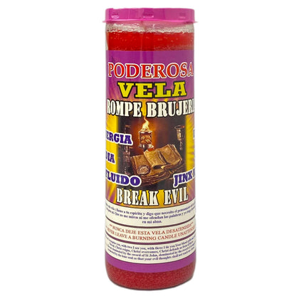 Break Evil - Fixed and Scented 7 Day Candle - Veladora Preparada Rompe Brujeria